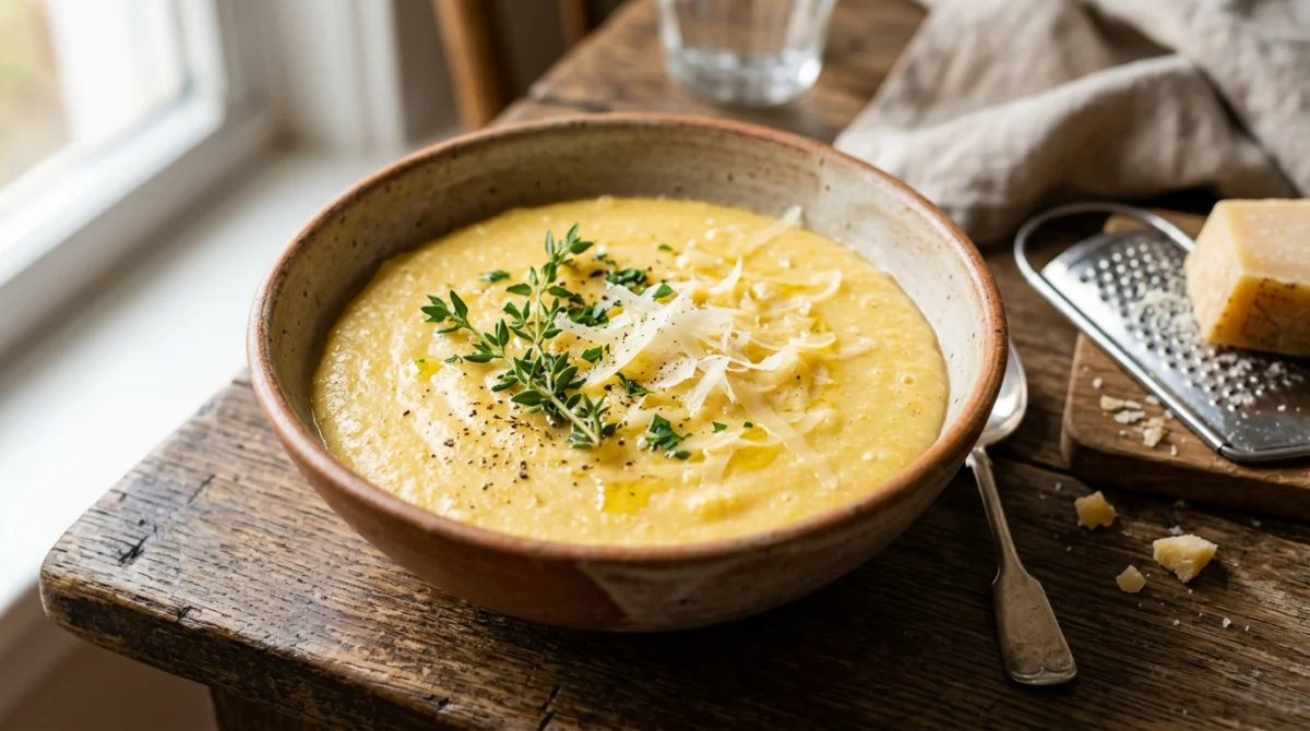 recette polenta crémeuse au parmesan