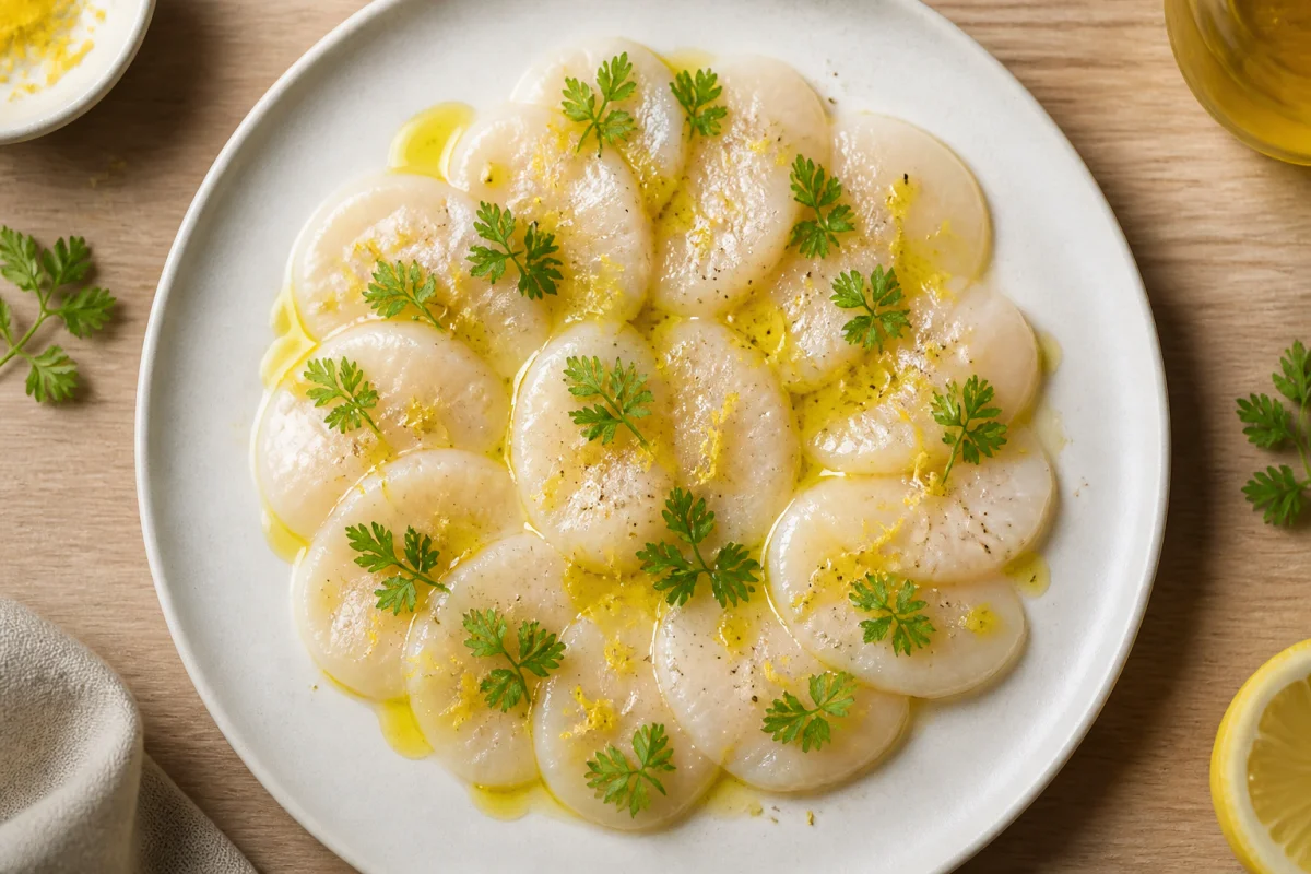 recette carpaccio de saint-jacques